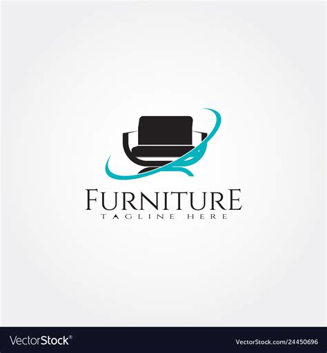 Furniture Logo Template Seat Icon Design Element Vector Image