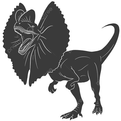 Dilophosaurus Vector Dinosaur Dino Icon Dinosaurs Cartoon Png And
