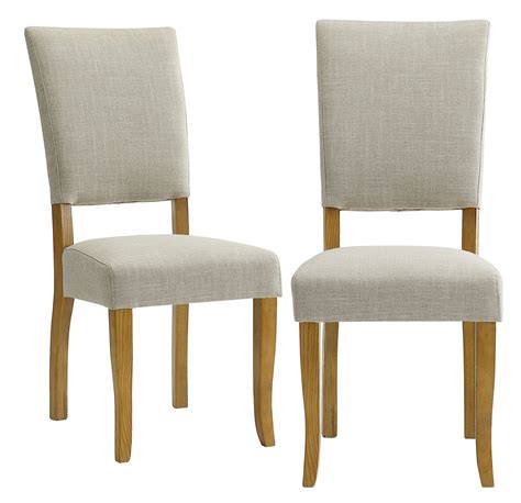 Upholstered Parsons Dining Chair Set Of 2 Ivory By Walker Edison