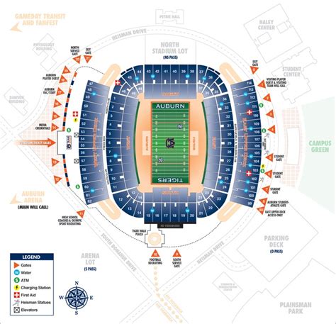 Auburn Tigers Football Stadium Seating Chart Stadium Seating Chart