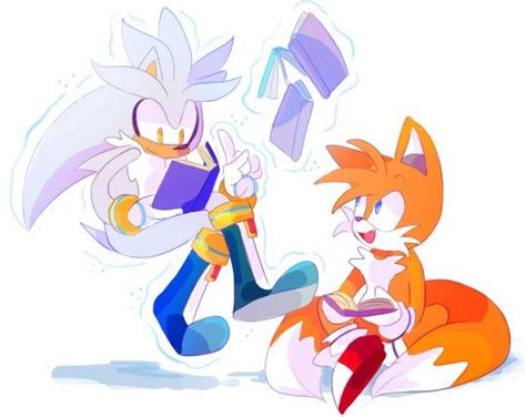 Silver And Tails Reading Sonic And Shadow Sonic The Hedgehog Silver