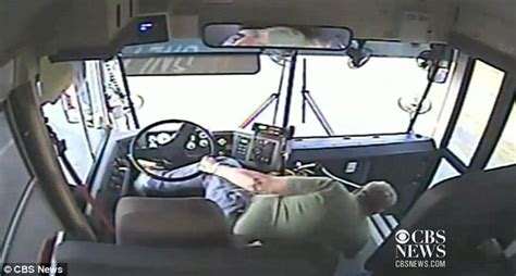 Buckle Up Startling Video Shows School Bus Driver Bouncing Out Of His