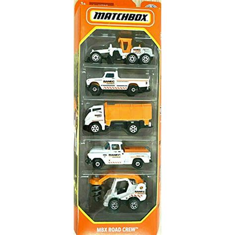 Matchbox 5 Pack Mbx Road Crew 164 Scale Construction Vehicles