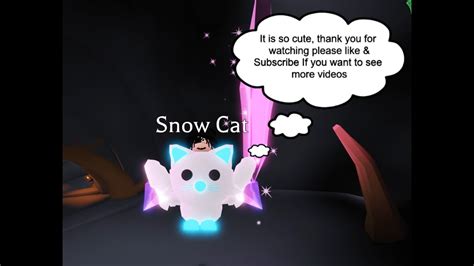 What Is Mega Neon Snow Cat Worth Adopt Me Roblox Youtube