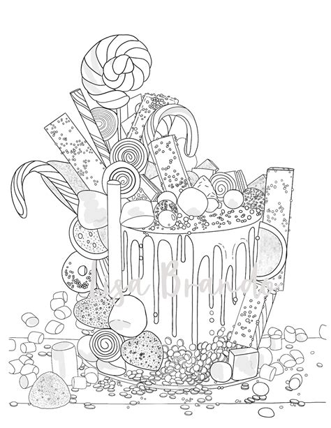Candy Crush Lisas Sweet Shop 1 Coloring Page Lisa Etsy