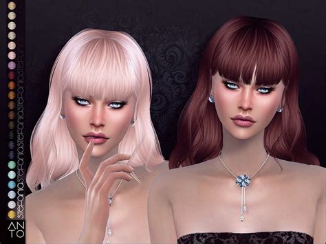 Anto Stefania Hairstyle Sims 4 Sims Womens Hairstyles