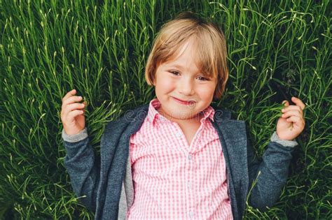 Outdoor Portrait Of Handsome Little Boy Stock Image Image Of People