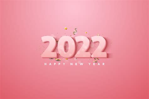 Happy New Year 2022 With Soft Pink 3532981 Vector Art At Vecteezy