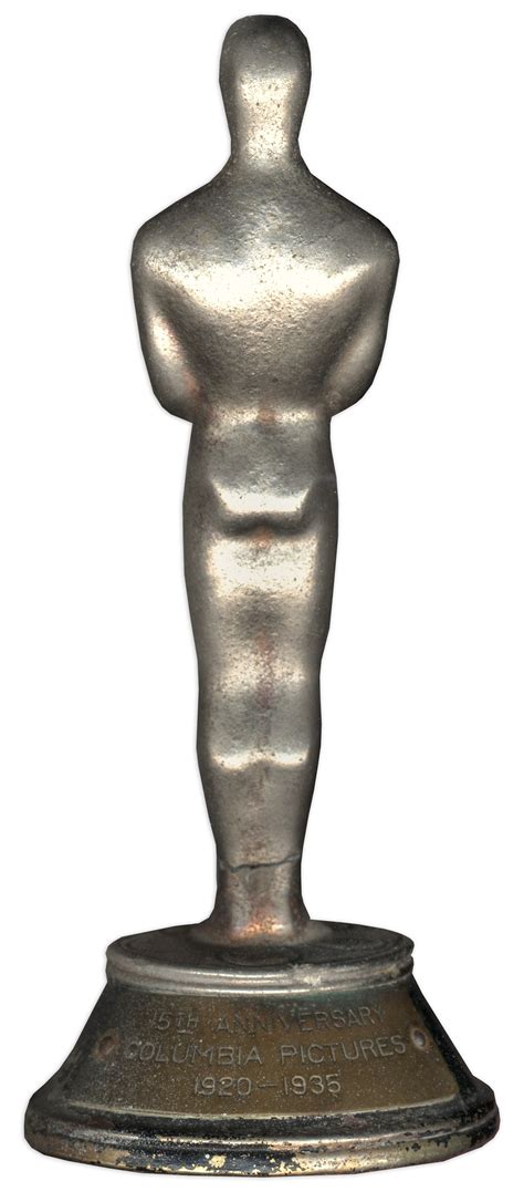 Lot Detail Academy Award Trophy From The 1935 Ceremony Produced By