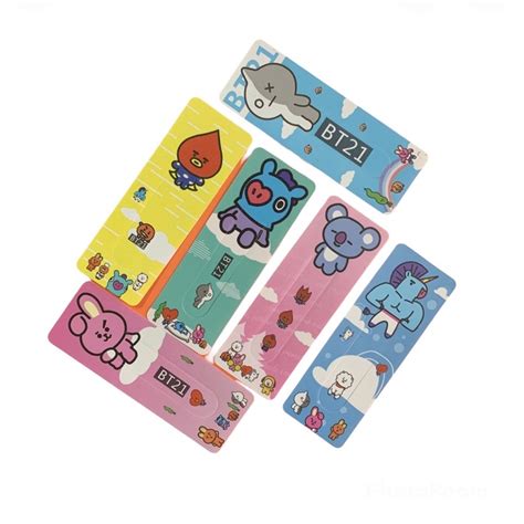Cute Animal Bt21 Bts Kpop Bookmark Label Collectibles Merchandise