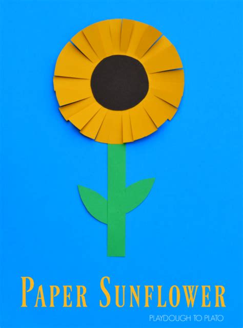Sunflower Craft For Kids Playdough To Plato