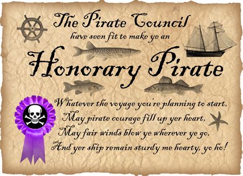 Free download & print honorary elf certificate. Printable Pirate Certificate: Honorary Pirate