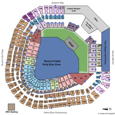Detailed Globe Life Park Seating Chart