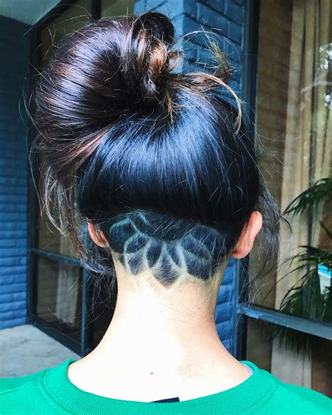 Elegant Girl Hairstyle Shaved Back 2020 Undercut Hairstyles Shaved