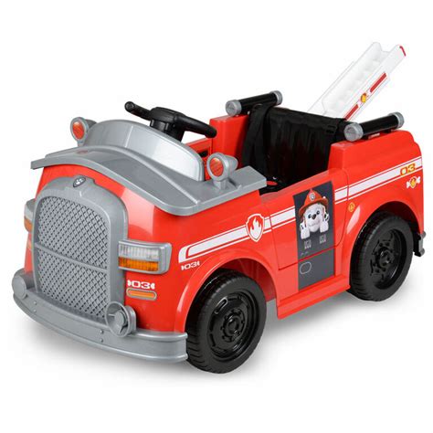 Nickelodeons Paw Patrol Marshall Rescue Fire Truck Ride On Toy By