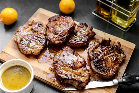 Some recommended recipes are beer brined pork chops, baked pork chops with mushroom sauce, paprika pork chops, and spicy pork chops. Grilled Pork Loin Chops with Lemon Viniagrette - Ang Sarap