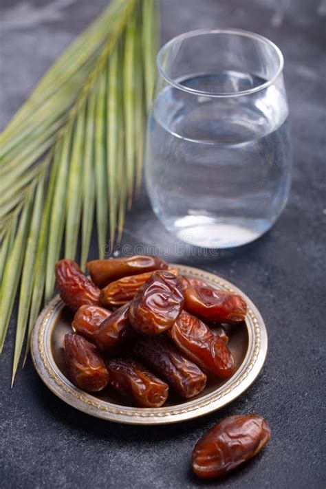 Ramadan Dates Is Traditional Food For Iftar In Islamic World Stock