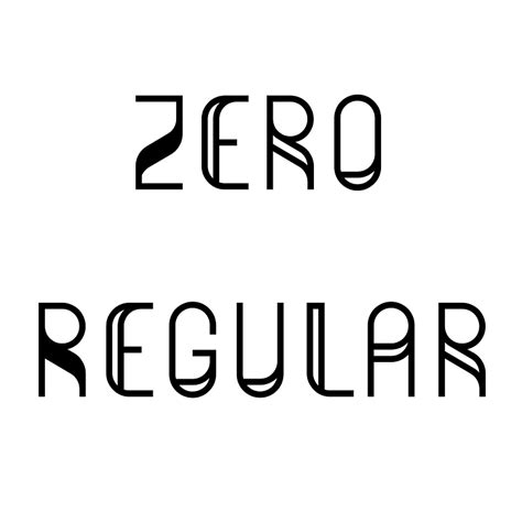 Zero Regular Font Free Fonts On Creazilla Creazilla