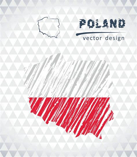 Mapa Del Vector De Polonia Con El Interior De La Bandera Aislado En Un My Xxx Hot Girl