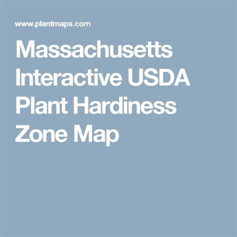 Massachusetts Interactive Usda Plant Hardiness Zone Map Plant Hardiness Zone Map Plant