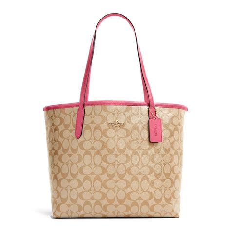 Coach กระเป๋าสะพายไหล่ 5696 City Tote In Signature Canvas Imsq1 Ds