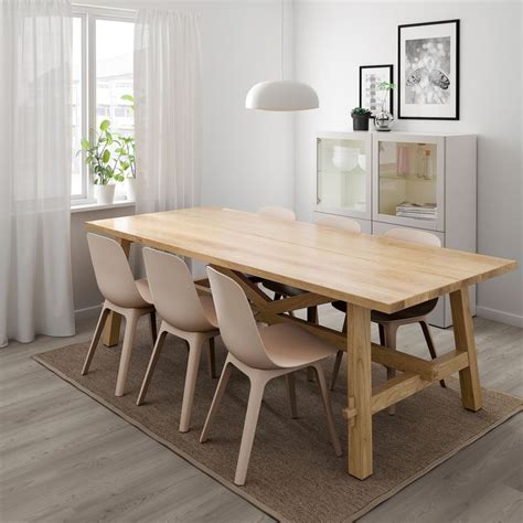MÖckelby Odger Table And 6 Chairs Oakwhitebeige 9212x3938