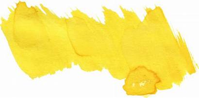 Yellow Brush Stroke Watercolor Transparent Format Onlygfx