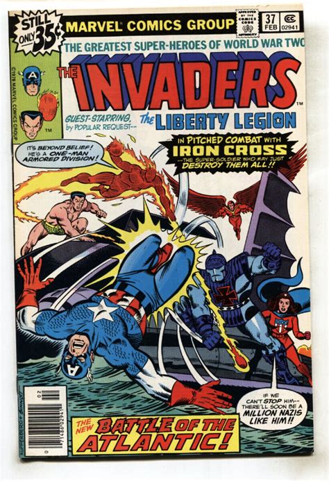 The Invaders Comic Book Marvel St Cameo Appearance Of Lady Lotus Comic Books