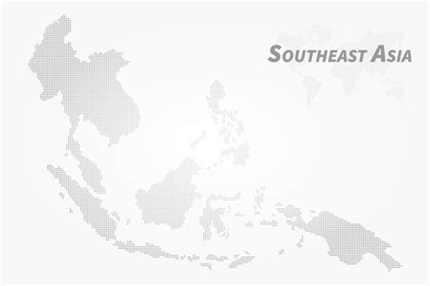 Southeast Asia Map High Detail Dot Design Vector 2628058 Vector