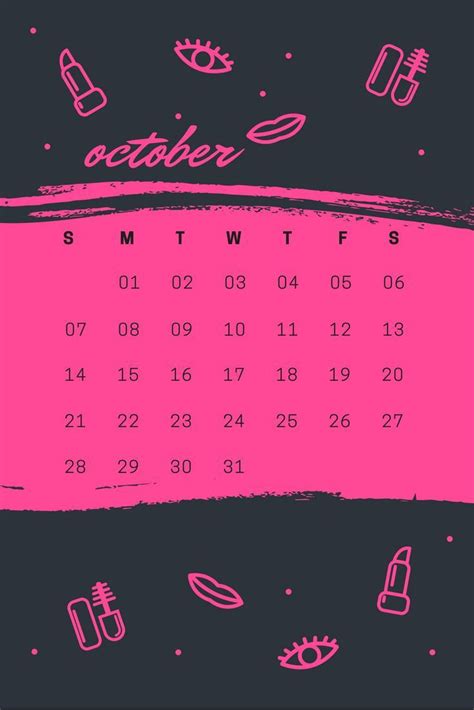 October 2018 Apple Lock Screen Calendar Calendar Hd Wallpaper Iphone