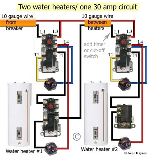 electric water heater thermostat wiring
