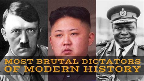 Top 10 Most Brutal Dictators Of Modern History Youtube