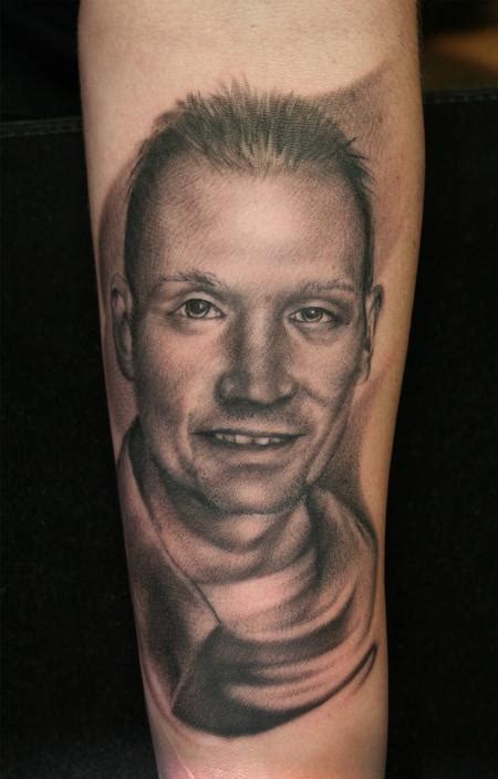Black And Grey Portrait Tattoo By Ryan Mullins Tattoos