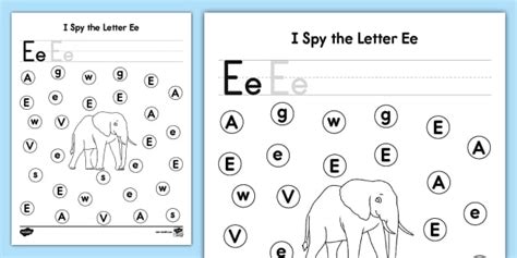 I Spy The Letter Ee Activity Teacher Made Twinkl