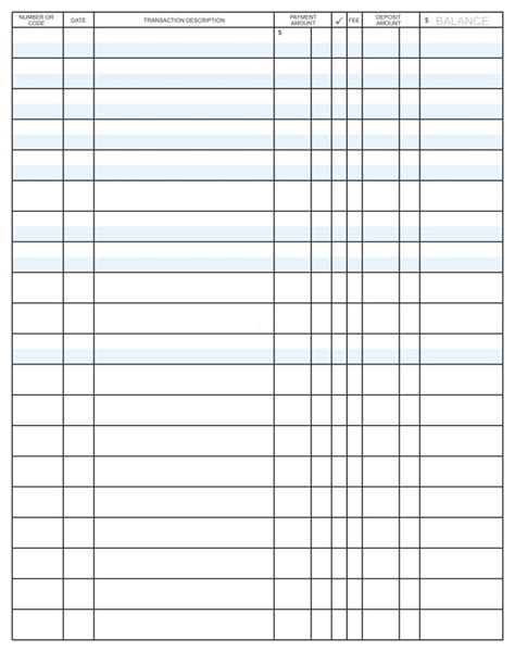 5 Best Images of Free Printable Check Register PDF - Free Printable Checkbook Register Templates ...