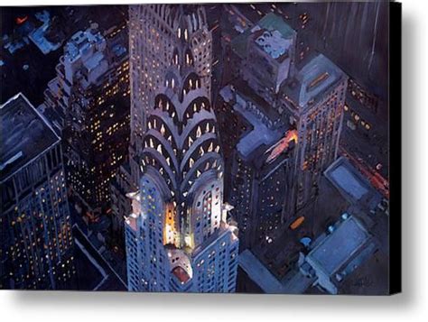 New York City Midtown Manhattan With Chrysler Building At Night Version