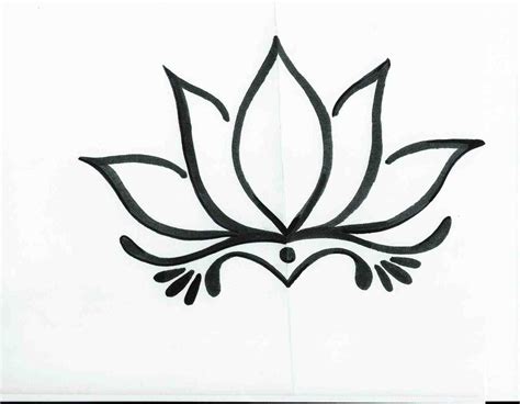 Lotus Flower Drawing Outline At Getdrawings Free Download