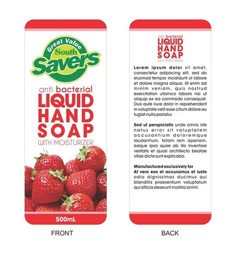 The most common liquid soap label material is glass. Liquid Hand Soap Liquid Label Design on Behance in 2020 ...