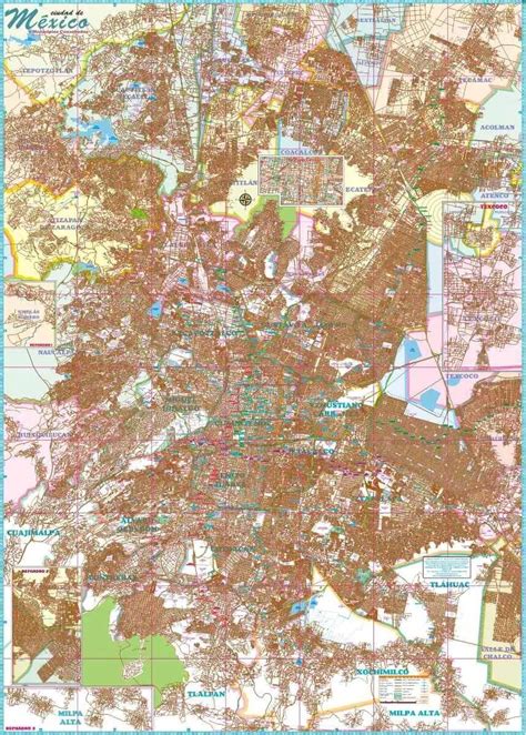 Mapa Plano Ciudad De México Df Cdmx Viajes Mural 26500 En