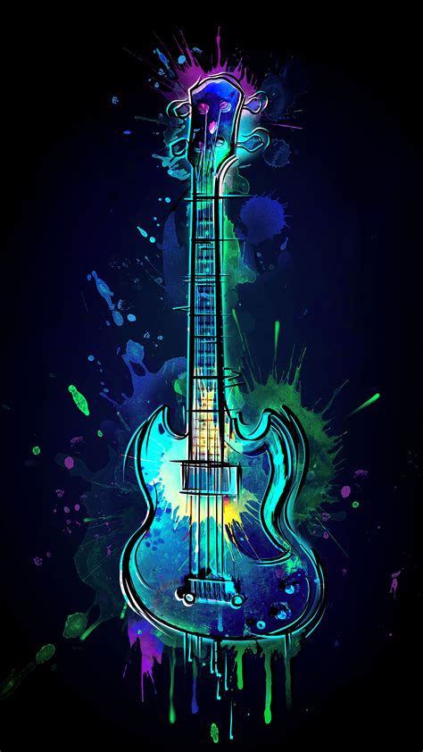 Pin By Livtorresec On Phone Wallpapers Guitar Art Painting Guitar