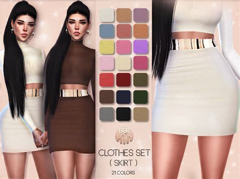 Clothes Set 01 Skirt Bd22 By Busra Tr At Tsr Sims 4 Updates