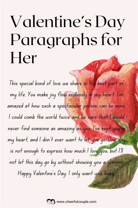 Valentines Day Paragraphs For Her Love Paragraphs For Her Cute