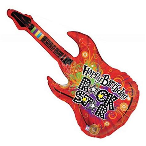 Happy Birthday Rock Star Guitar Music Balloon Party Wholesale