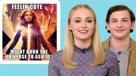 Watch Sophie Turner And Tye Sheridan Review Dark Phoenix Memes Meme