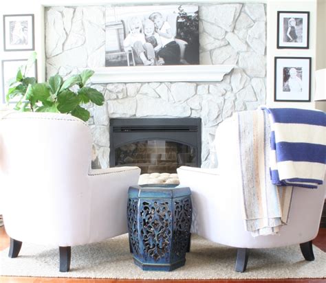 Tired of looking at your old, dated fireplace stone? How To Whitewash Stone: DIY Fireplace Makeover — Coastal ...