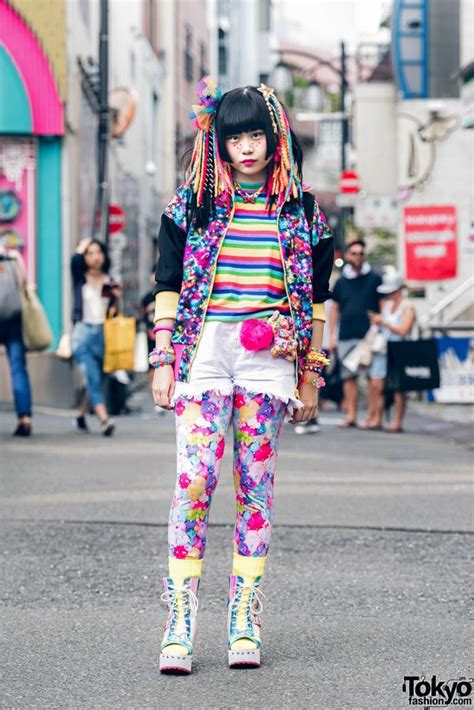 Harajuku Girl In Colorful Kawaii Japanese Street Style W 6dokidoki