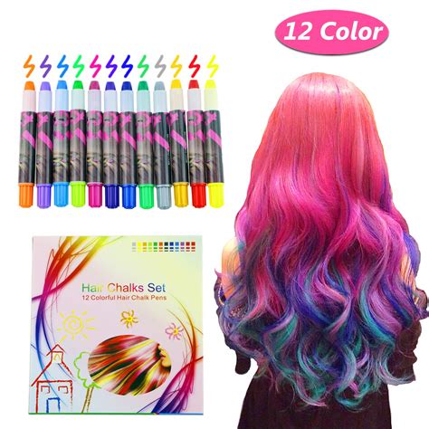 Runlong Hair Chalk Comb 6 Colors Temporary Hair Color Dye
