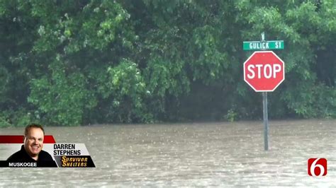 Heavy Rain Causes Flooding In Muskogee County