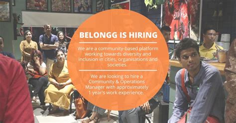 Detailed job descriptions of various positions, including duties, major responsibilities, required job skills, knowledge, working experience, and education qualifications. Community & Operations Associate Job Description - Belongg