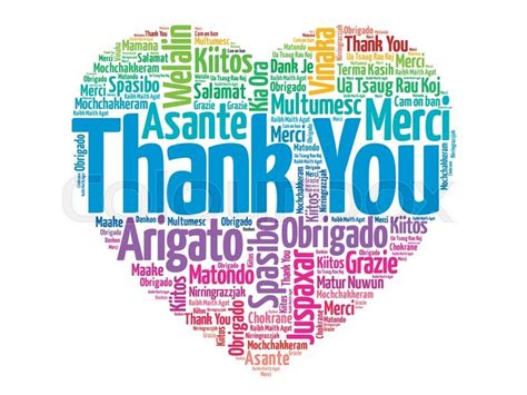 Thank You In Many Languages Love Stock Vector Colourbox